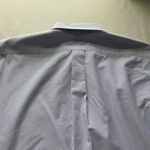 Vtg LL Bean Shirt Mens 17 1/2 35 Blue Button Down Single Needle Long Sleeve - Picture 10 of 11